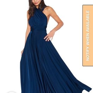 Two Birds Sapphire Navy Convertible Ballgown